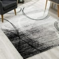 thumbnail image 1 of homeroots home decor 393859 2’ x 4’ Gray Distressed Swirls Area Rug, 1 of 1