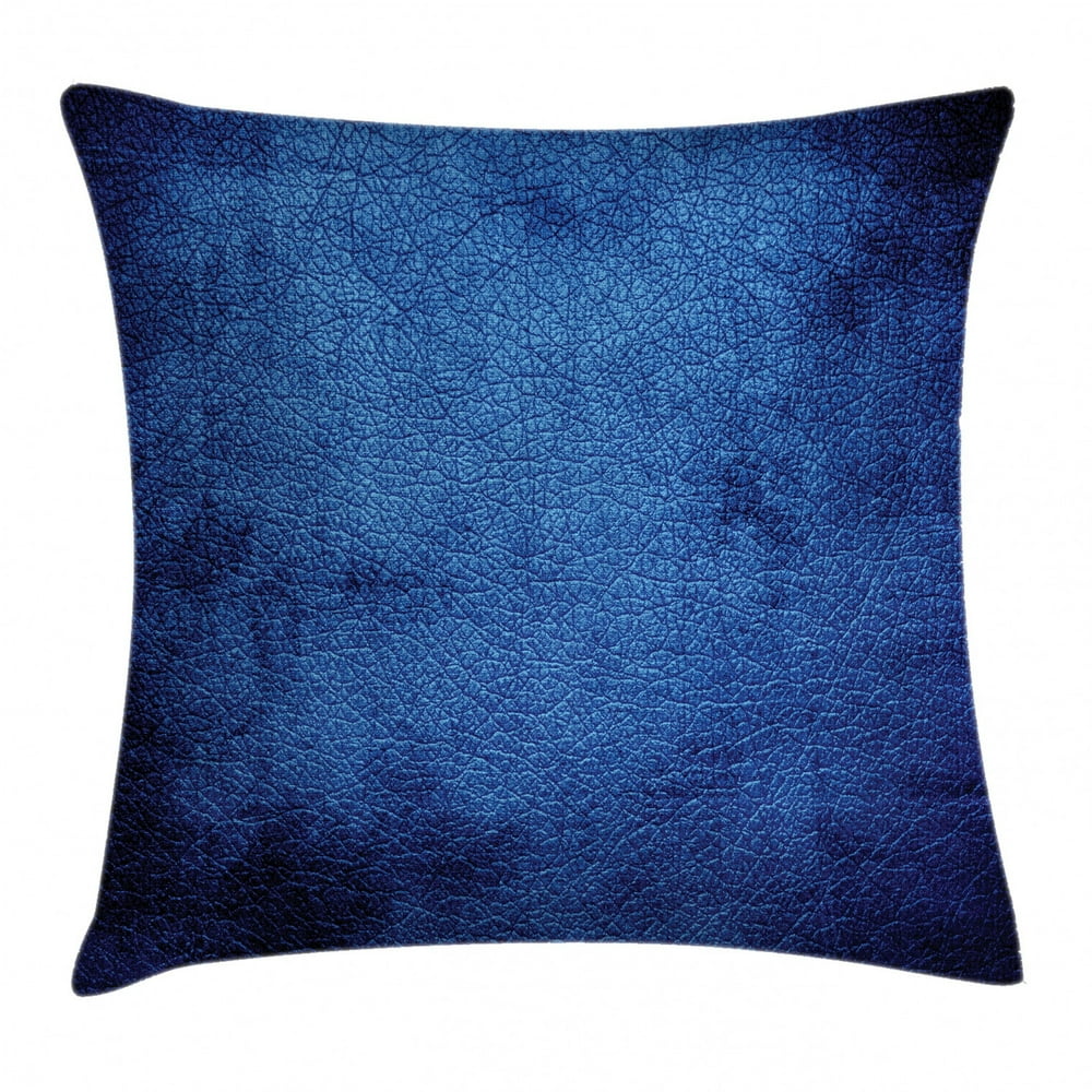 Navy Blue Decor Throw Pillow Cushion Cover, Martian Alien Skin Like Dark Blue Contemporary