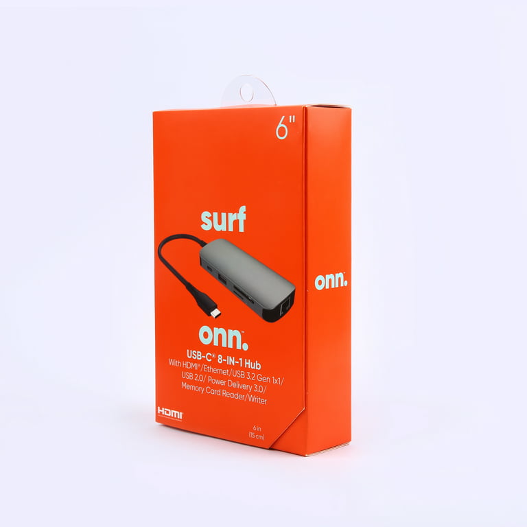 onn. 3-in-1 USB-C Adapter with 100W USB-C Power Delivery, USB 3.0 and 4K  HDMI Compatible