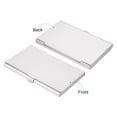 thumbnail image 3 of Uxcell 3.6x2.3x0.3 Inch Name Cards Case Alloy Business Card Holder 2 Pack Silver, 3 of 5