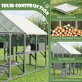 thumbnail image 5 of Harper & Bright Designs Large Outdoor Cat Enclosure for Multiple Kittens, Wooden Cat Cage with Sun/Rain Proof, Cat House with Bridge and Ramp, Gray, 5 of 7