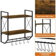 thumbnail image 4 of Industrial Wall Mounted Bathroom Towel Rack with Hooks,, 4 of 6