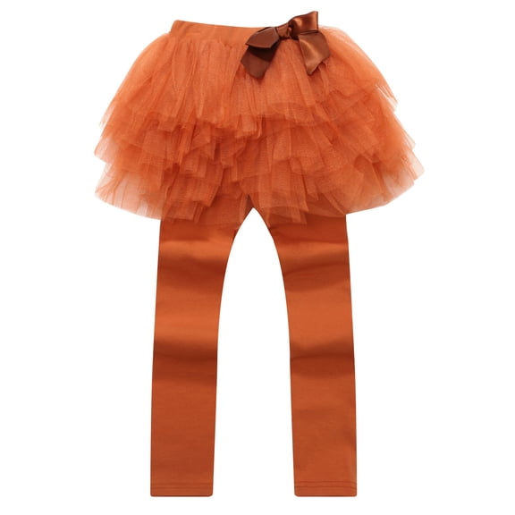 Richie House Girls' Leggings with Mesh Fabric Flared skirt RH1184