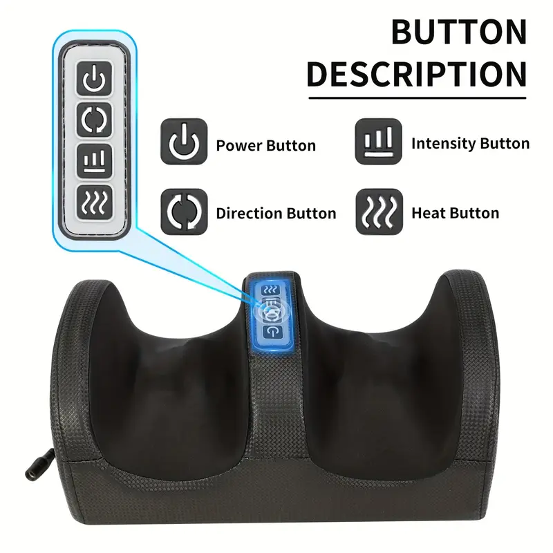 Miserwe Acupressure foot massager with heating, electric foot massager, calf massager with massage rollers, deep kneading circulation, the best gift for family, Christmas present