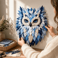 thumbnail image 3 of Layered Fabric Owl Wall Art DIY Kit, 3D Textured Fabric Art Kit with Feathers, Relaxing Craft for Craft Lovers, Living Room & Craft Room Decor, 3 of 5