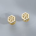 thumbnail image 1 of Pendientes De Plata Clásica Tory Burch Doble T Joyería Chapado En Oro De 18 Quilates Redondos TB Para Damas, 1 of 4