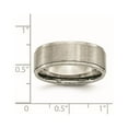 thumbnail image 6 of Chisel Titanium Brushed Center 8mm Ridged Edge Band, 6 of 7