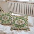 thumbnail image 6 of Green Boho Throw Pillow Covers 16x16 Inch Set of 2, Vintage Ethnic Tribe Southwestern Waterproof Outdoor Pillow Covers, Decorative Cushion Pillowcases for Couch, Sofa, Bed, Garden, Patio, 6 of 9