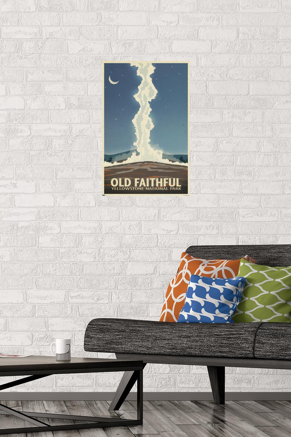 Old Red Truck - Old Faithful Wall Poster, 14.725" x 22.375"