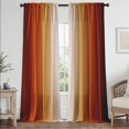 thumbnail image 1 of Burnt Orange Curtains 84 Inch Length for Living Room 2 Panel Set Burnt Orange and Terracotta Window Curtain Rust Orange Ombre Gradient Light Filterin, 1 of 7
