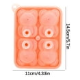 thumbnail image 2 of Silicona para moldes de hielo Bear - Pack de 2, máquina de polos de 6 cavidades con tapa, bandeja congeladora sin BPA para helado, bebidas de verano y cócteles, 2 of 2