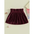 thumbnail image 2 of Arvbitana Kids Baby Solid Color Skirt Elastic Waist Velvet A-line Skirt Toddler Casual Sweet Princess Skirts Daily Clothes 6M 12M 18M 24M 3T 4T, 2 of 7
