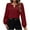 Claret, variant on Womens Dressy Casual Blouse Keyhole Satin Silk Long Sleeve Shirts Business Work Tops Spring Fall Clothes 2025 Red
