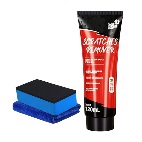 2024 Upgraded Car Scratch Remover Wax Kit Car Care Paste with Towel Sponge for All Vehicle Types
