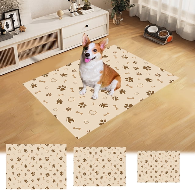 Xihbxyly Alfombrilla de Alimentación para Mascotas, Hecha de Diatomeas, Antideslizante, Absorbente, Suave y Cómoda, Fácil de Limpiar, Evita Derrames. Ideal para Gatos y Perros. Color Beige. Medidas: