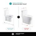 thumbnail image 4 of Fine Fixtures Modern One-Piece Toilet, High-Efficiency Dual Flush System, Compact Space-Saver Design 10" Rough in (Seat Included), 4 of 12