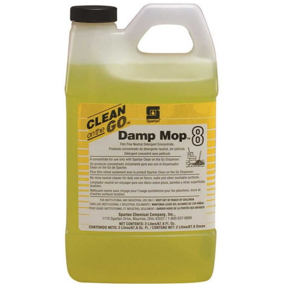 Spartan Chemical Co. 473602 Damp Mop 2 Liter Lemon Scent Neutral Floor Cleaner Yellow