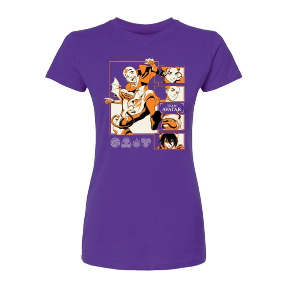 Avatar - The Last Airbender - Team Avatar -Juniors Fitted Short Sleeve Graphic T-Shirt