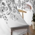 thumbnail image 5 of Sheer Curtains 72 inches Long, Spring Watercolor Gray Eucalyptus Leaves Light Filtering Sheer Window Curtains Rod Pocket Voile Drapes for Bedroom Living Room, 52"W x 72"L 2 Panels, 5 of 7