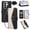 Black, variant on For Samsung Galaxy A37 5G 6.7" Wallet Phone Case, Crossbody Leather Flip Cover with Card Slots Zipper Pocket, Circular Buckle, Detachable Wrist & Shoulder Strap hockproof Full Body Protective Cover