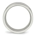 thumbnail image 5 of Auriga Fine Jewelry Stainless Steel Polished Grooved 8 mm Comfort Fit Band for Women Size 7.5, 5 of 7
