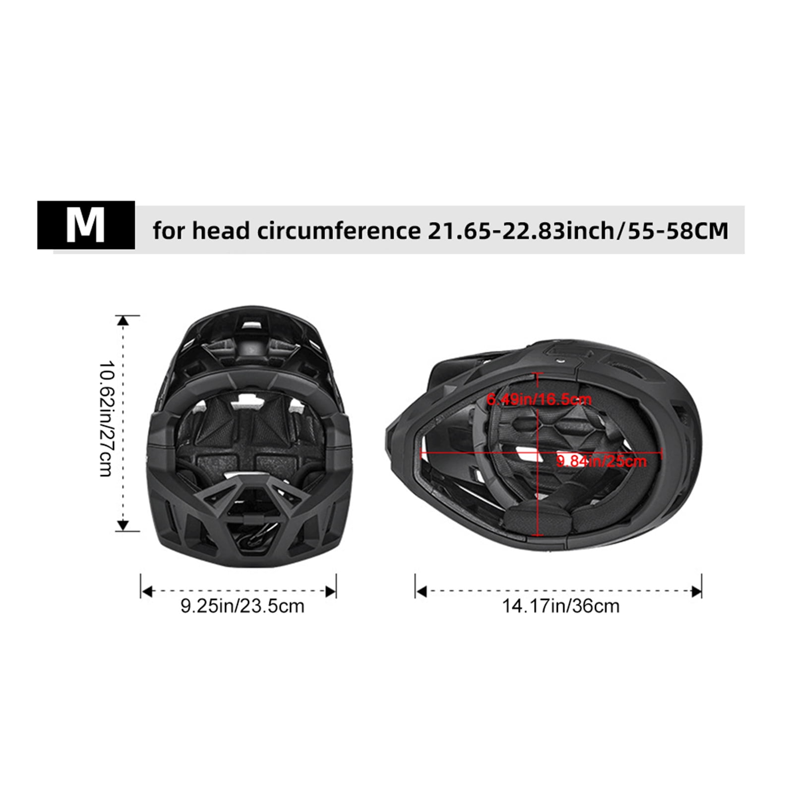 Full Face Bike Helmet Mountain Helmet for Adults, Racing Helmet for Men women with EEP Chin Support, 31 Breathable Lining, Light Design, Colors,