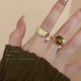thumbnail image 2 of Anillo abierto para mujer, diseño de nicho de amor con lazo, anillo de dedo índice de alta calidad, anillo de estilo simple y frío, 2 of 5