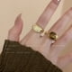 thumbnail image 2 of Anillo abierto para mujer, diseño de nicho de amor con lazo, anillo de dedo índice de alta calidad, anillo de estilo simple y frío, 2 of 5