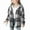 Black, variant on Tdoqot Girls Flannel Jacket Sherpa Lined with Hood- Plaid Casual Fashion Button Down Fall Jacket Red Size 5-14
