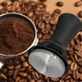 thumbnail image 5 of Prensa de café expreso de 53 mm, prensa de café con base plana de acero inoxidable con resorte calibrado (negro), 5 of 5