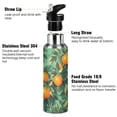 thumbnail image 3 of Yayeee 20oz Insulated Water Bottle Double Wall Stainless Steel with Flip Straw Lid, Orange Tree Pattern, 3 of 7