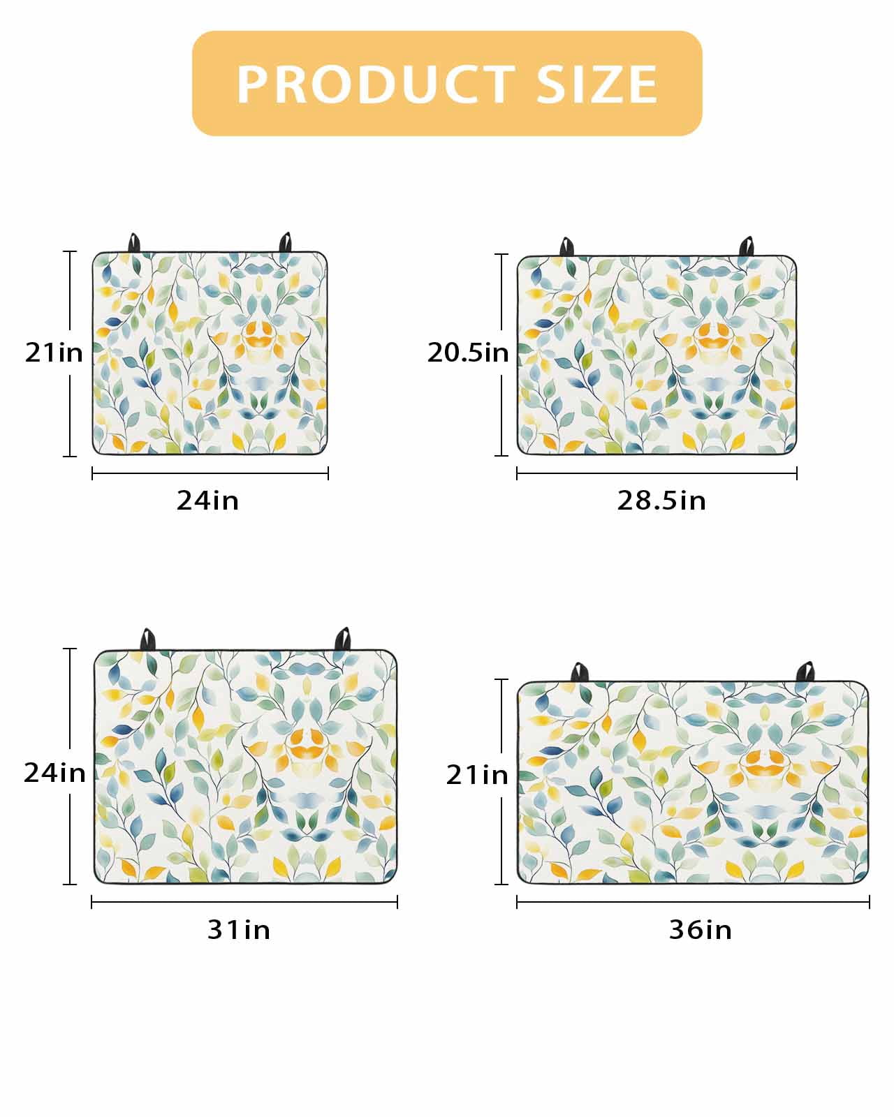 nqOlkjepod Large Induction Cooktop Protector Mat 24"x21", Eucalyptus Leaf Stove Top Covers for Electric Stove, Country Watercolor Botanical Plants Stove Burner Cover Mats, Glass Top Stove Cover
