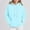 Light Blue, variant on ITSAME Womens Hoodie, with Pocket Loose Fit Fashion Solid Color Pullover Hooded Sweatshirt Light Blue M