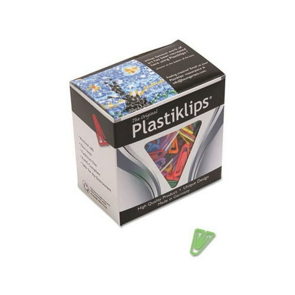 Plastiklips Paper Clips Small No. 1, Assorted Colors, 1,000/Box