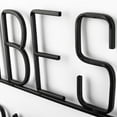 thumbnail image 3 of Mercana Good Vibes Only Metal Wall Sign Cut-Out Typography in Black, 3 of 4