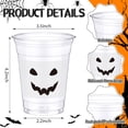 thumbnail image 2 of JJEAN-48 Pcs Halloween 12 oz Plastic Cups Ghost Design Disposable Cups for Halloween Party Beer Beverage Ice Cream Snacks, 2 of 4