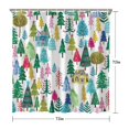 thumbnail image 5 of Shower Curtain for Bathroom Holiday Xmas Forest Rustic Bathroom Curtain Durable Beautiful Bath Curtain Hooks Included,72x72Inch, 5 of 5