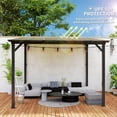 thumbnail image 4 of Outsunny 10' x 10' Pergola, UPF 50+ & Waterproof Polycarbonate Gazebo, 4 of 10