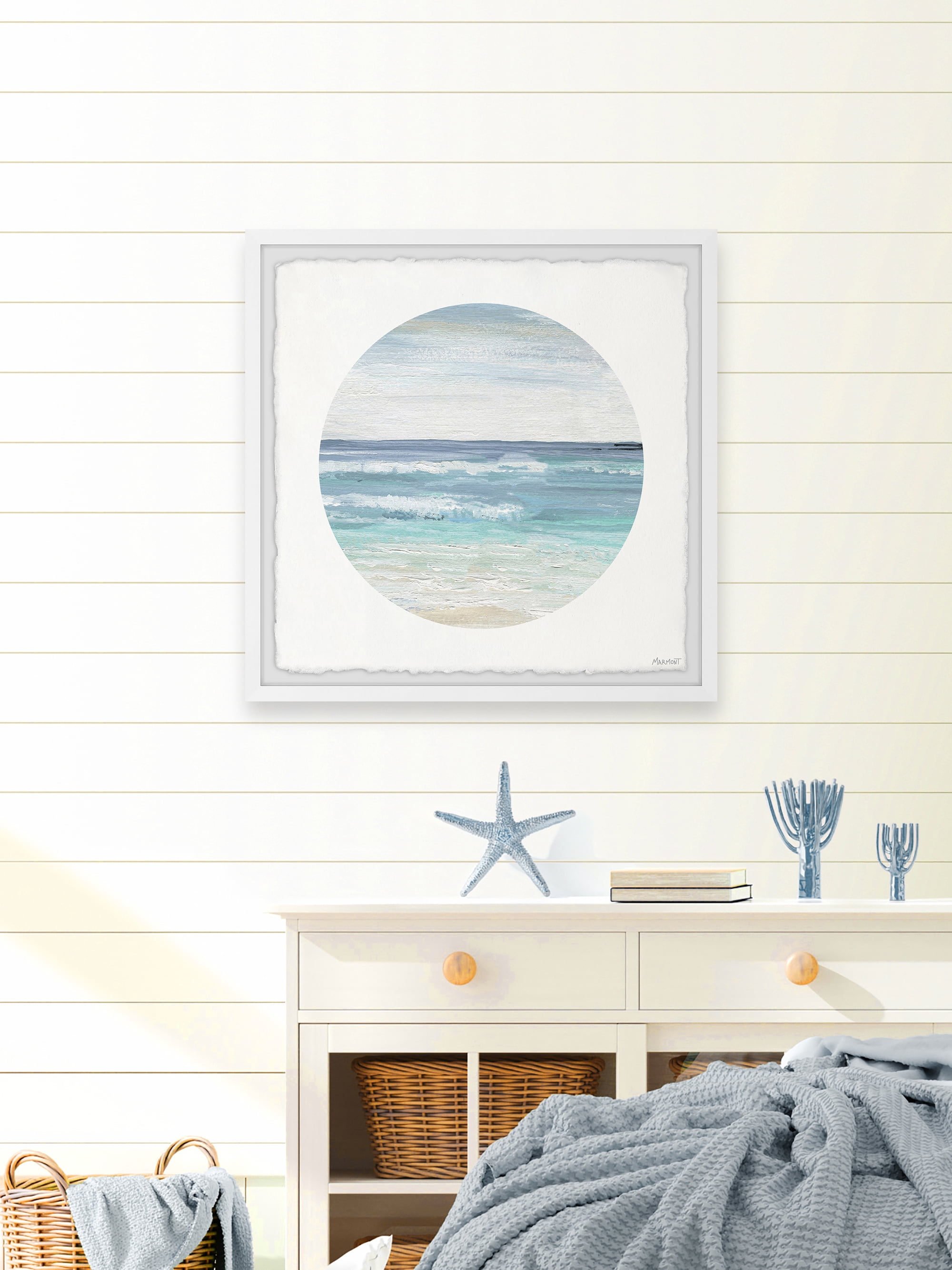 Marmont Hill Relaxing Beach Framed Wall Art, 32" x 32"