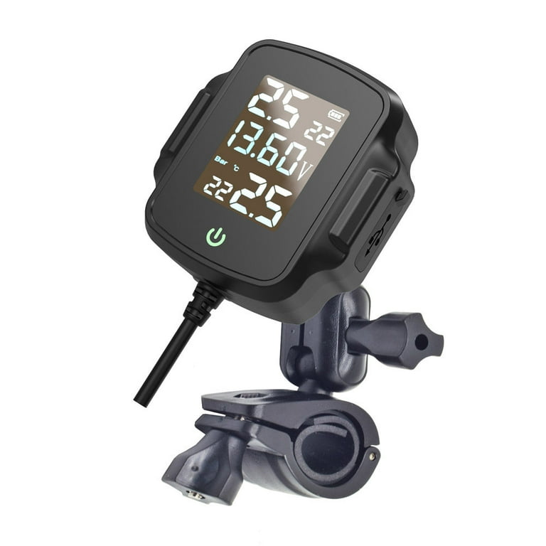 Tire Pressure Motorcycle Tire Pressure Monitor Monitoring System with 2  Waterproof External Sensors Support USB Output