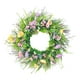 thumbnail image 2 of Corona de flores artificiales, decoración decorativa para puerta, corona floral, decoración del hogar para 40 centímetros, 2 of 9