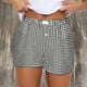thumbnail image 1 of MKLEKYY Pantalones Cortos Para Mujer, Bonitos Pantalones Cortos De Pijama Con Botones Delanteros Y Estampado A Cuadros Suaves Para Dormir, 1 of 4