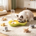thumbnail image 4 of Juego de comederos dobles para gatos con cuencos elevados de acero inoxidable para comida y agua – Base antideslizante, dispensador automático de agua, diseño 2 en 1 para comida seca o húmeda., 4 of 6