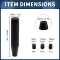 thumbnail image 3 of Cylinder Shift Knob, 18cm Universal for Automatic and Manual Vehicle Gear Shifter Knob with 3 Adapter Aluminum Alloy Black, 1 Set, 3 of 7