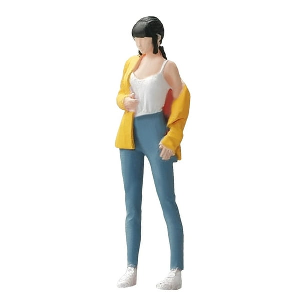 Figura de niña pequeña, escena de Pose, diseño artesanal, accesorios de película, accesorios en miniatura para proyectos de bricolaje, diseño de