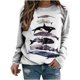 thumbnail image 1 of Camisas informales de manga larga para mujer, sudadera de cuello redondo con estampado de criatura marina, jersey de cuello redondo, túnica holgada con estampado de puesta de sol Pompotops gfhjh19941, 1 of 5