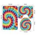 thumbnail image 3 of Colorful Tie Dye Pattern Bathroom Rugs Sets 3 Piece,Toilet Cover Set,Absorbent Non Slip Bathroom Mats Sets with U-Shaped Contour Rug Toilet Rug Set, 3 of 5