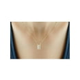 thumbnail image 3 of JewelersClub Accent White Diamond E Initial 14K Gold Over Silver Pendant, 3 of 5