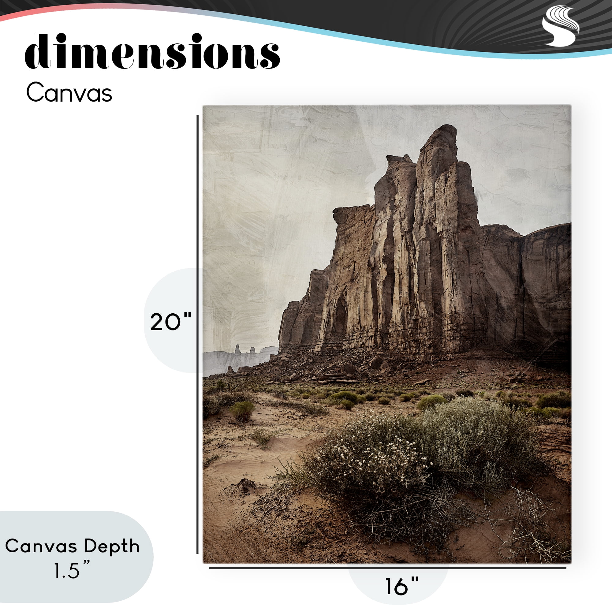 Stupell Industries Desolate Rock View Canvas Wall Art, design by Kim Allen