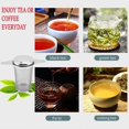 thumbnail image 5 of Tea Strainer, Special Leaves, 2 Pieces, Stainless Steel Tea Filter, With Lid and Double Handles, Tea Filter for Loose Tea, Tea Infuser, Extra Fine Fil, 5 of 5